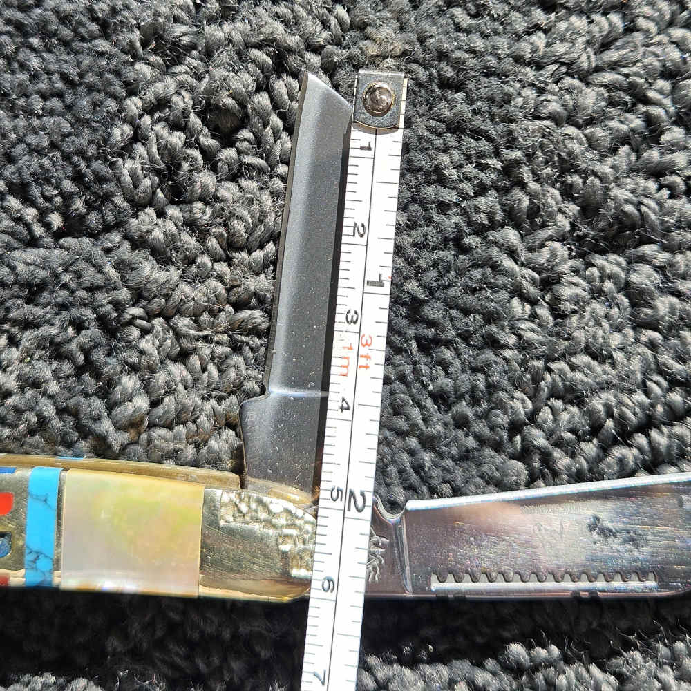 Mother Of Pearl/Turquoise Wrangler SilverHorse Stoneworks pocket-knife-img-8