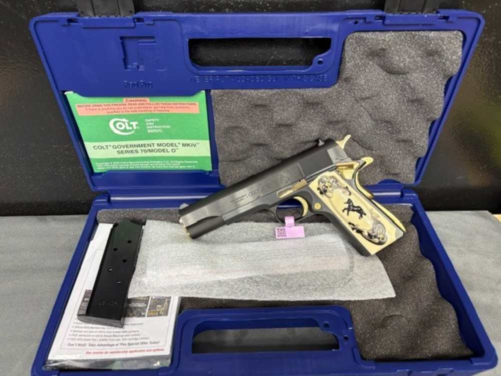 Colt 1911 Government 45Acp Black & Gold .01 Start NR Penny Auction-img-20