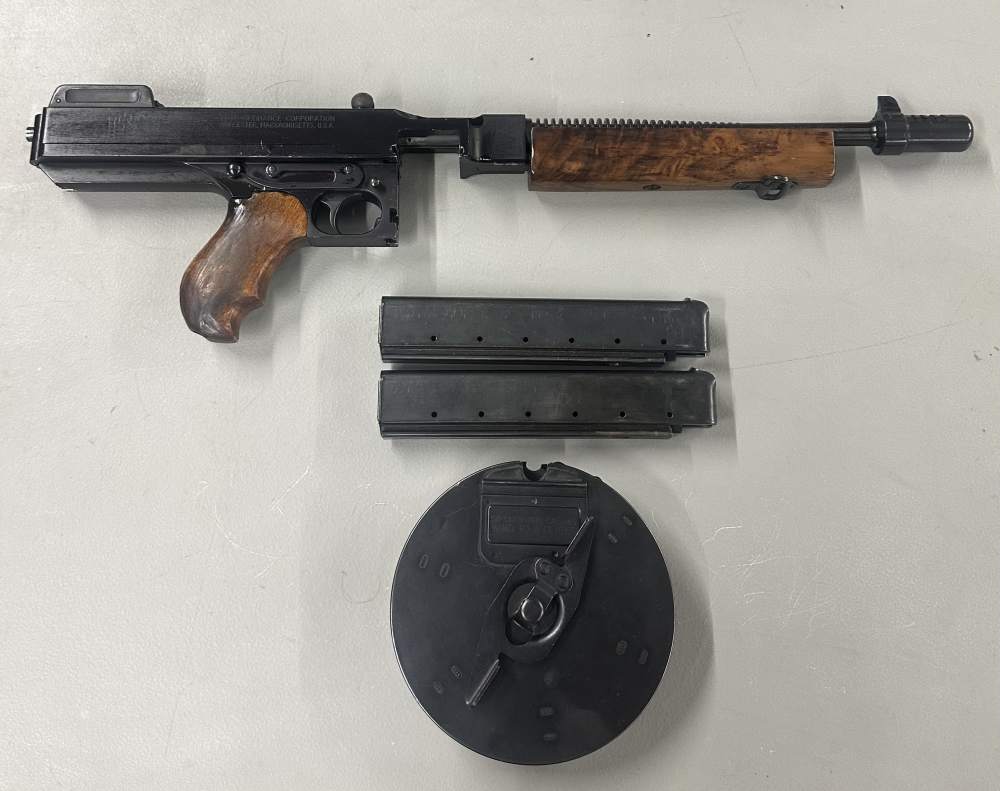 Auto-Ordnance Model of 1927 A1 Thompson simi-auto carbine with mags-img-0