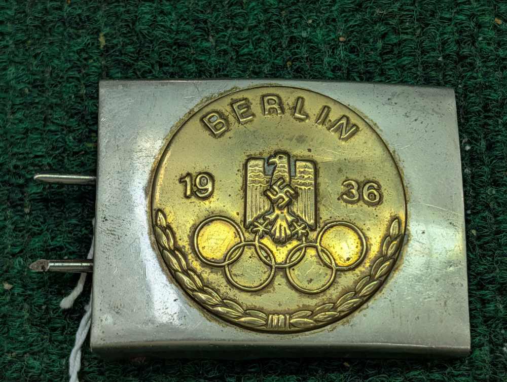 German 1936 Olympic commemorative belt buckle,    original-img-3