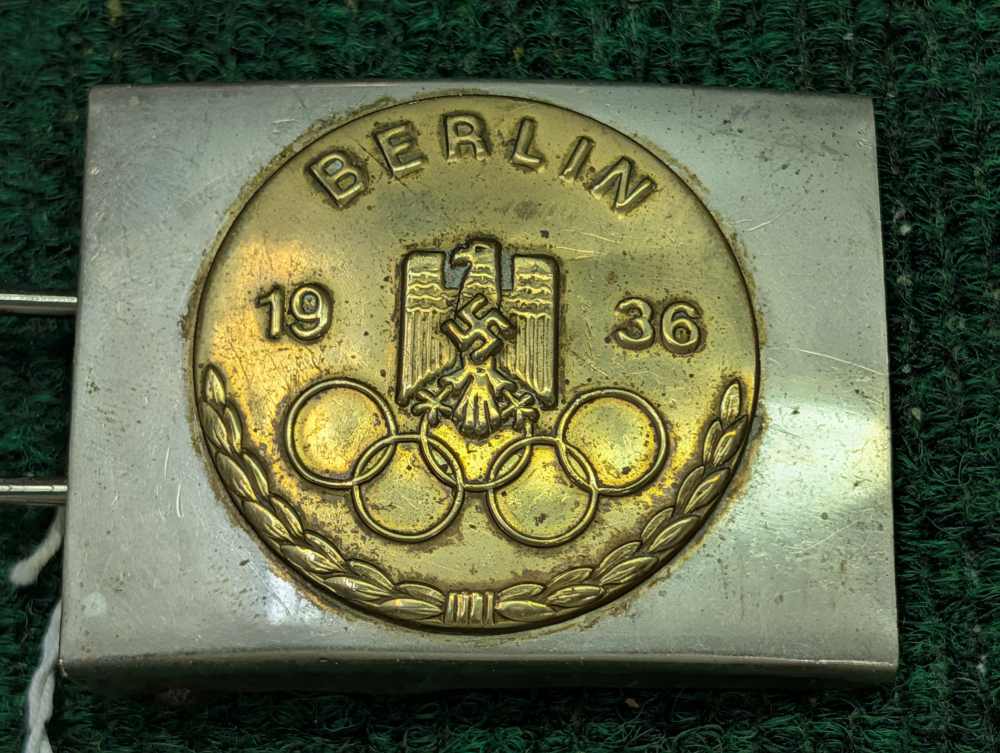 German 1936 Olympic commemorative belt buckle,    original-img-0