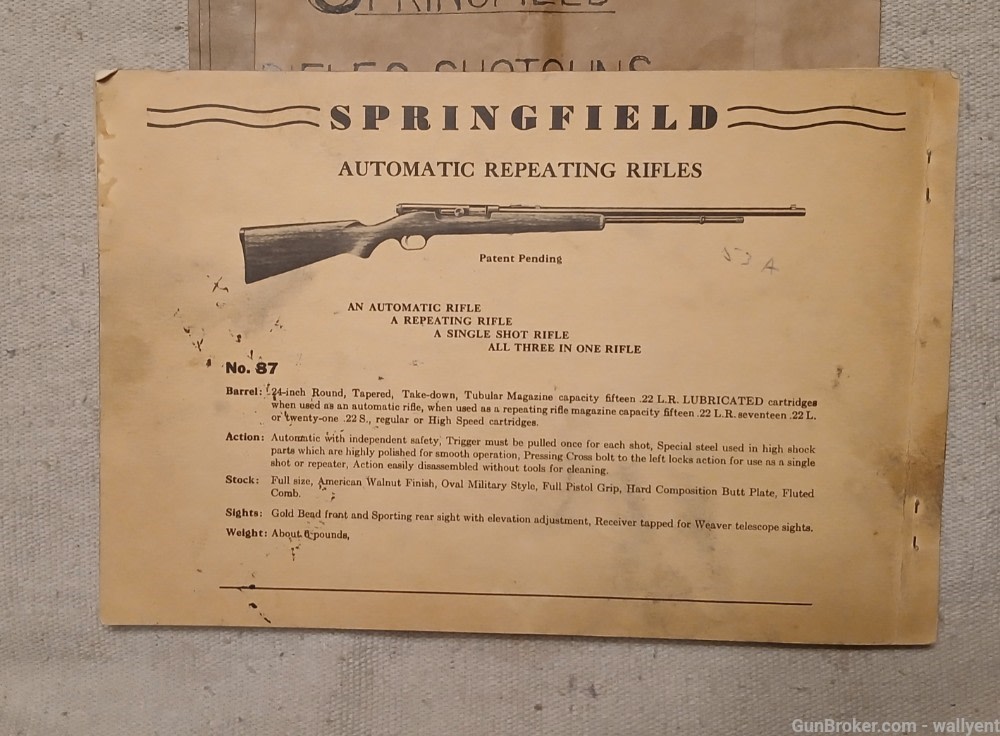 J. Stevens Arms Company 1942 Component Parts Price List Rifles Pistols plus-img-6