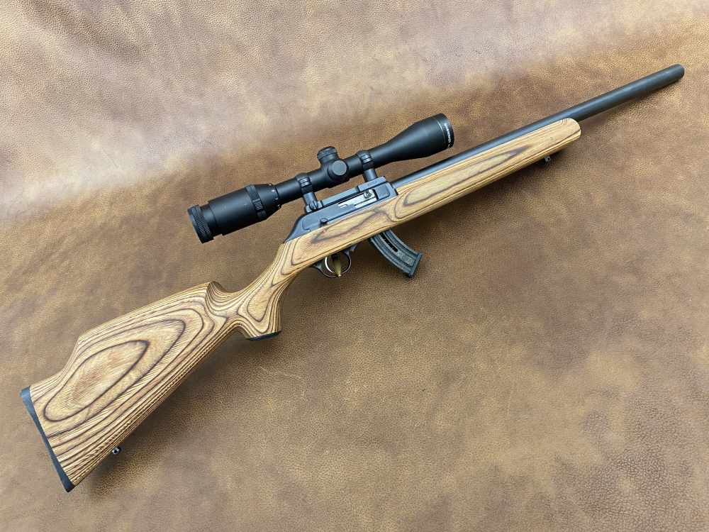 22LR Thompson Center R55 Benchmark Laminate PENTAX GAMESEEKER 4X10-img-0