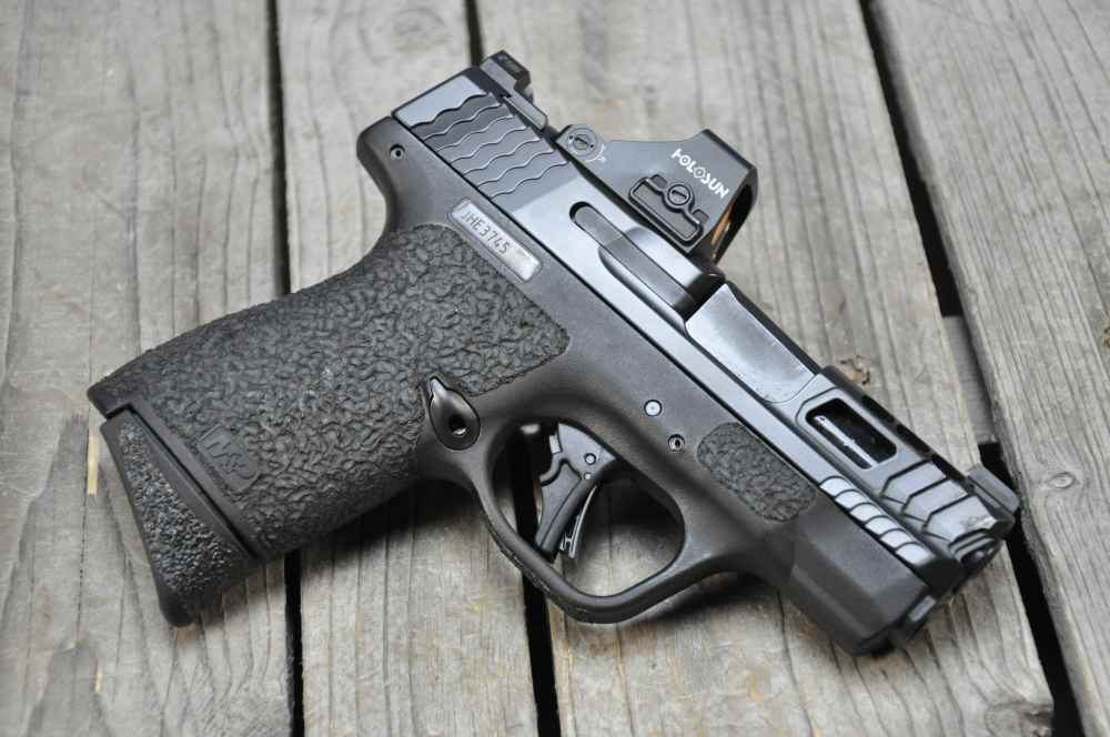 Custom S&W M&P Shield Plus PC 9mm w/ Holosun, Floyds Stippling + Milling-img-1