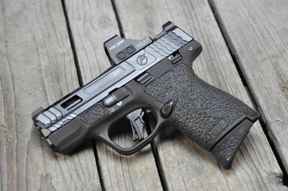 Custom S&W M&P Shield Plus PC 9mm w/ Holosun, Floyds Stippling + Milling-img-2