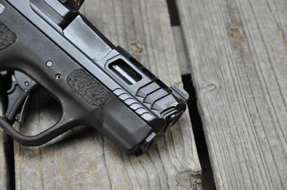 Custom S&W M&P Shield Plus PC 9mm w/ Holosun, Floyds Stippling + Milling-img-5