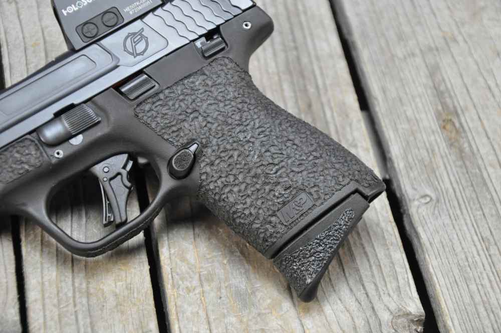 Custom S&W M&P Shield Plus PC 9mm w/ Holosun, Floyds Stippling + Milling-img-8