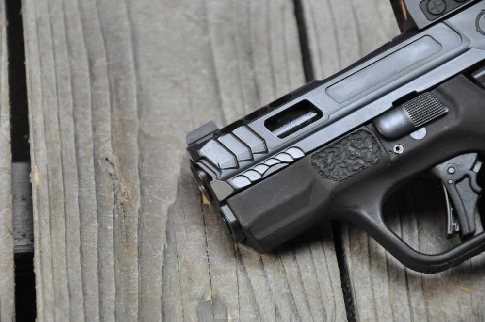 Custom S&W M&P Shield Plus PC 9mm w/ Holosun, Floyds Stippling + Milling-img-6