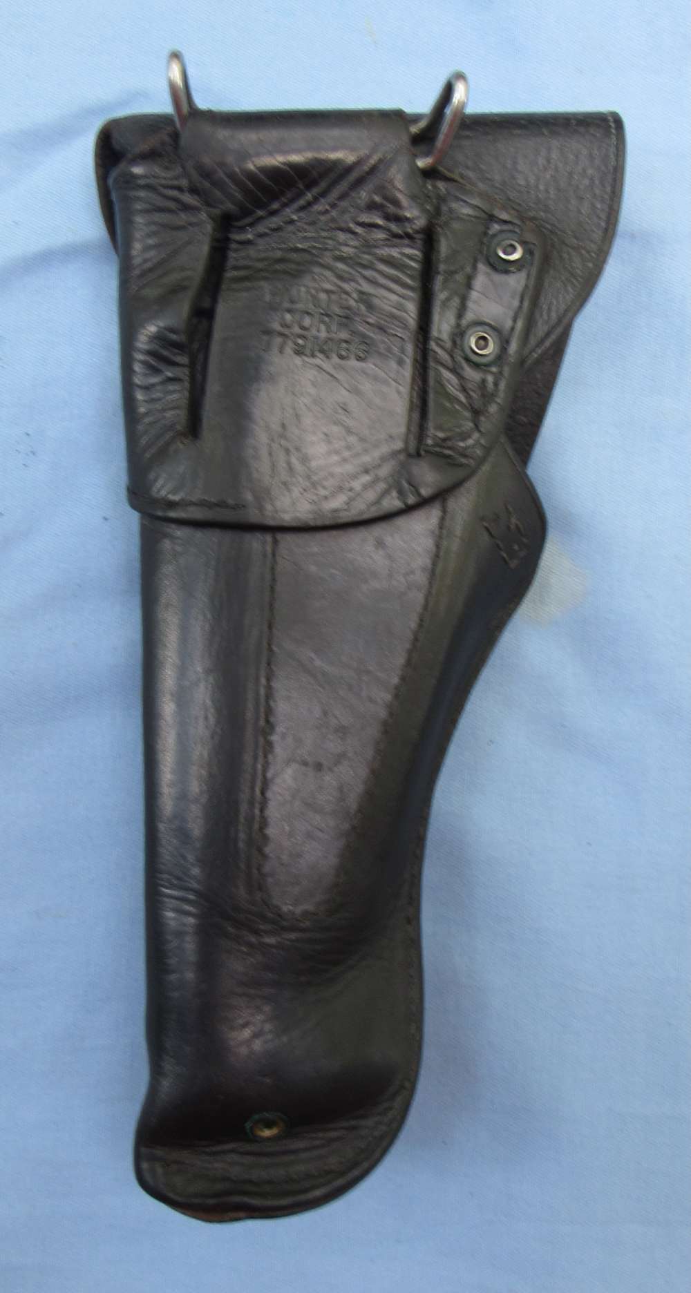 US Army Military Police Black Leather Holster Rig, Hunter Corp...1967-1969-img-10