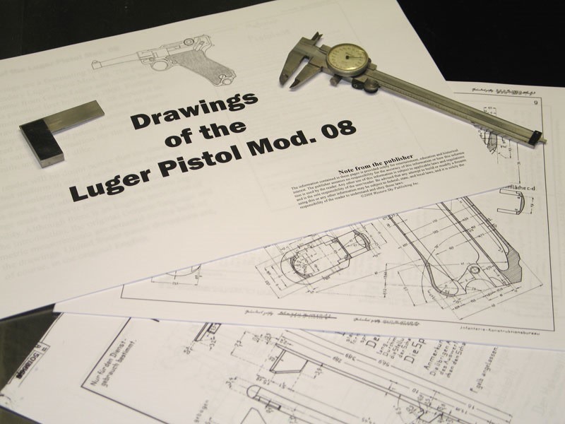 Luger Mod. 08 Measured Drawings, Blueprints, 45 pages!-img-0