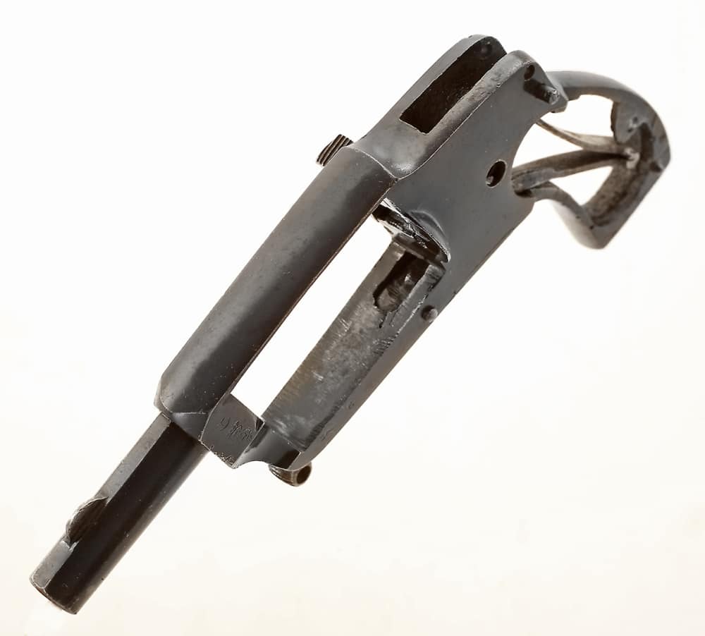 ANTIQUE RARE FRENCH DOUBLE ACTION 6mm CENTER FIRE VELODOG REVOLVER FRAME.-img-2
