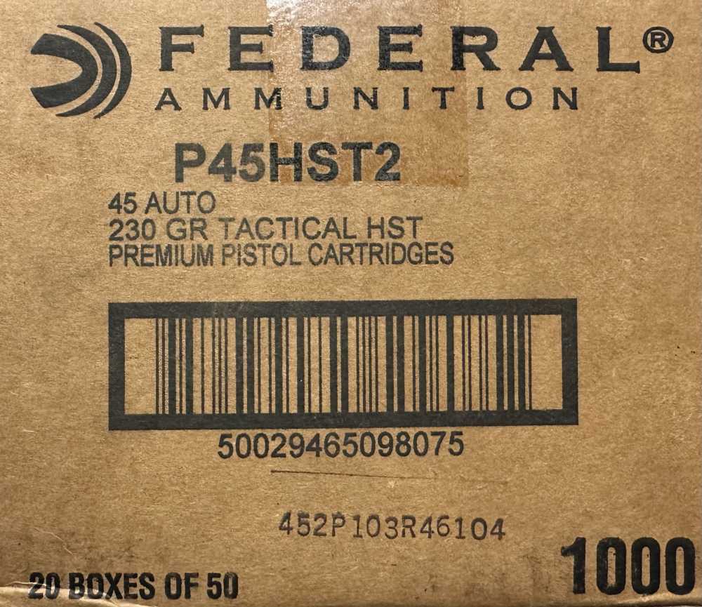 Federal Premium Law Enforcement 45ACP 230GR HST JHP 1000RD P45HST2-img-4