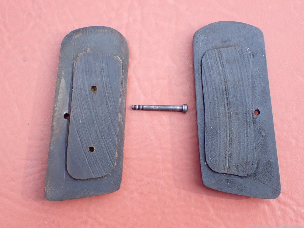 FN BROWNING MODEL 1910 FACTORY EARLY HORN GRIPS WITH SCREW-img-1