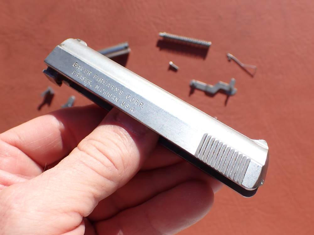 BAUER AUTOMATIC STAINLESS FINISH .25ACP FACTORY PISTOL PARTS KIT SET-img-2