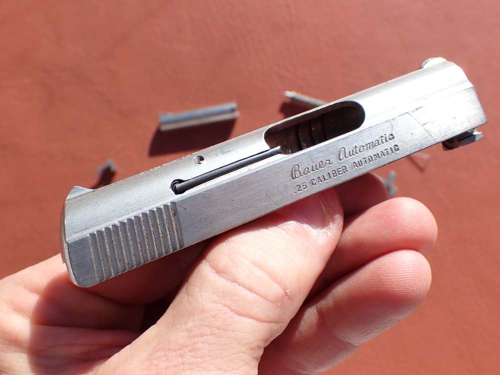 BAUER AUTOMATIC STAINLESS FINISH .25ACP FACTORY PISTOL PARTS KIT SET-img-10