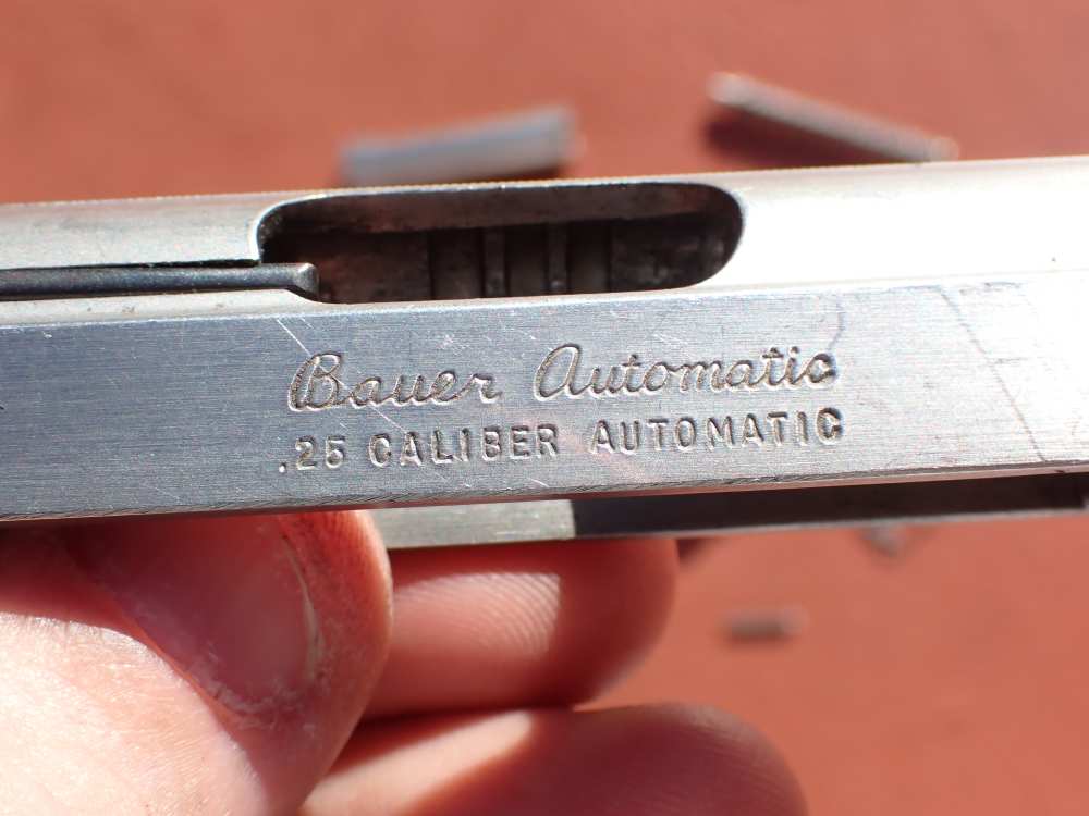 BAUER AUTOMATIC STAINLESS FINISH .25ACP FACTORY PISTOL PARTS KIT SET-img-22