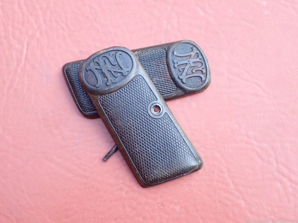 FN BROWNING MODEL 1910 FACTORY EARLY HORN GRIPS WITH SCREW-img-7