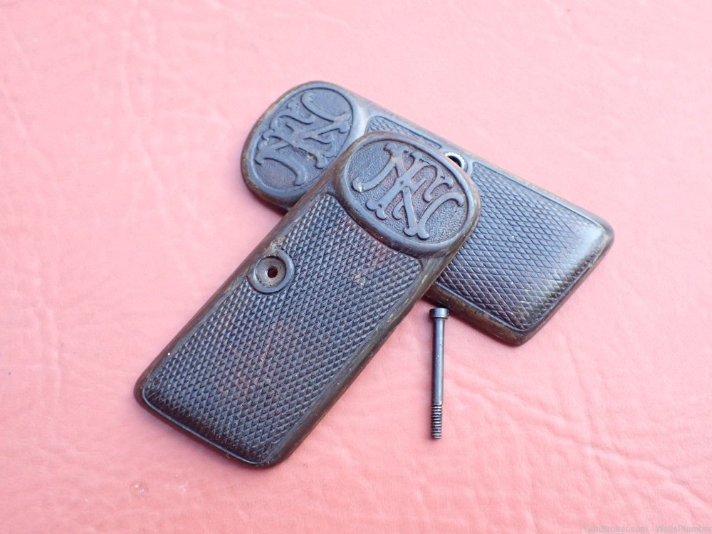 FN BROWNING MODEL 1910 FACTORY EARLY HORN GRIPS WITH SCREW-img-6