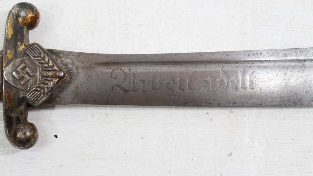 ORG WWII GERMAN RAD LEADER HEWER DAGGER NO SCABBARD WKC MFG-img-2