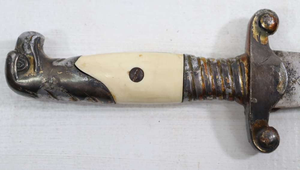 ORG WWII GERMAN RAD LEADER HEWER DAGGER NO SCABBARD WKC MFG-img-9