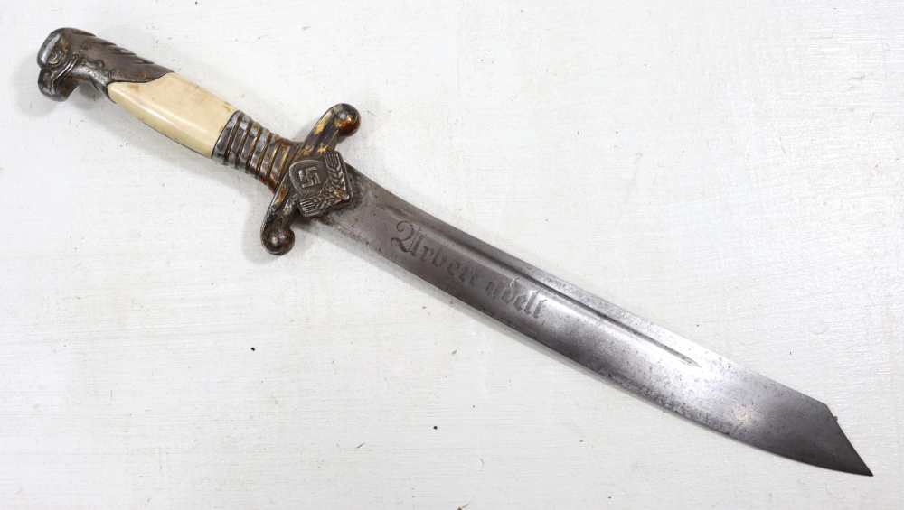 ORG WWII GERMAN RAD LEADER HEWER DAGGER NO SCABBARD WKC MFG-img-0