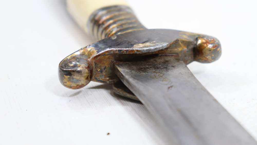 ORG WWII GERMAN RAD LEADER HEWER DAGGER NO SCABBARD WKC MFG-img-12