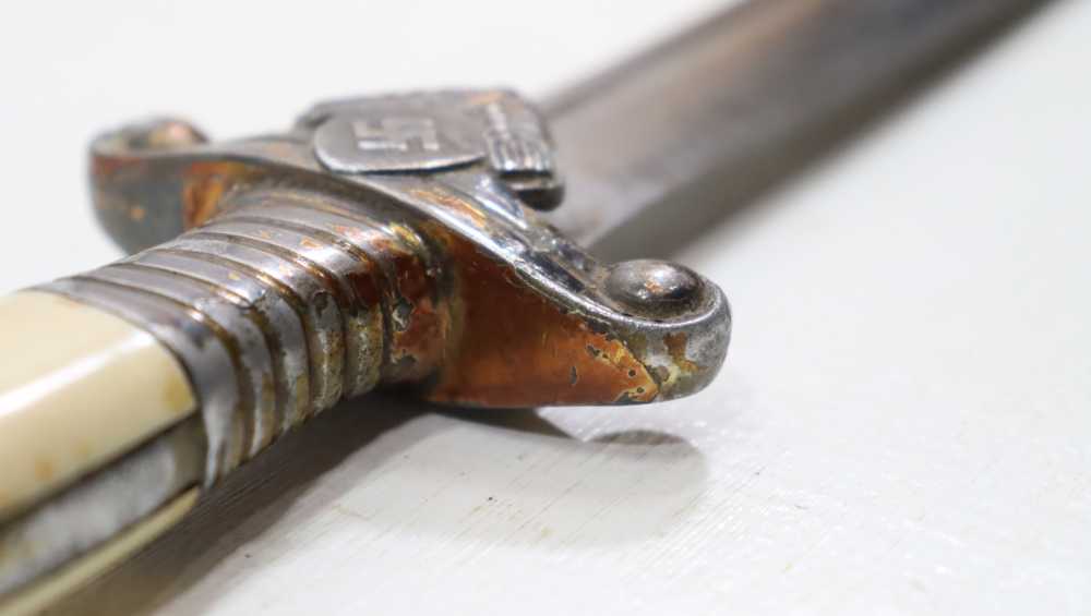ORG WWII GERMAN RAD LEADER HEWER DAGGER NO SCABBARD WKC MFG-img-14