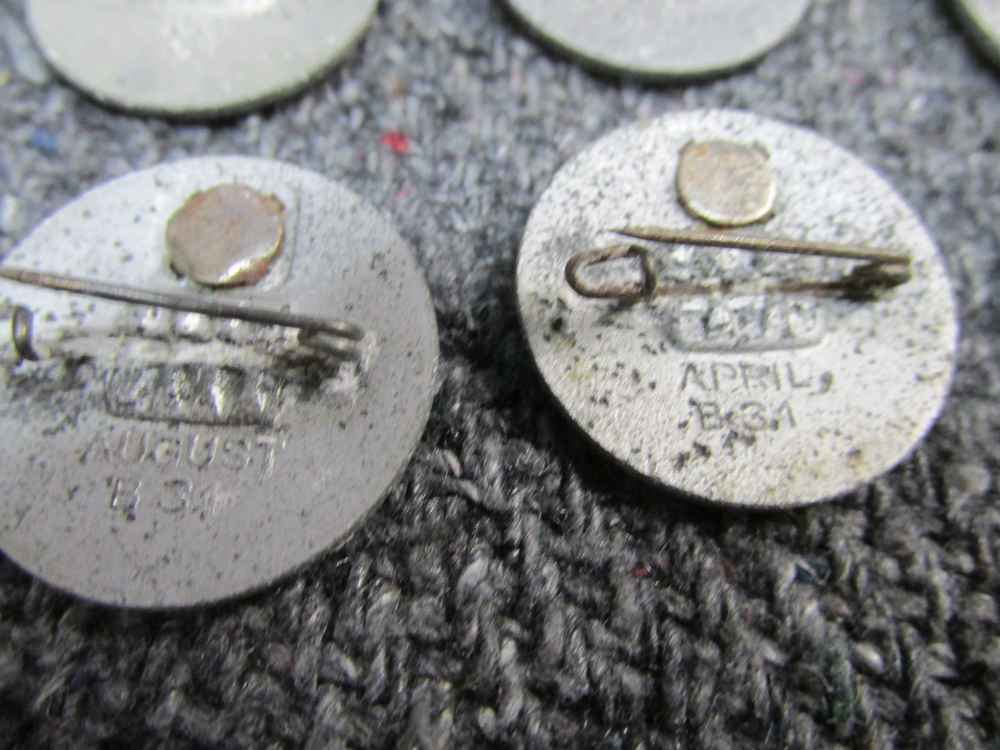 10 PIECE SET ORIGINAL WWII GERMAN WHW WINTER RELIEF "SYMBOLS" PINS-img-5