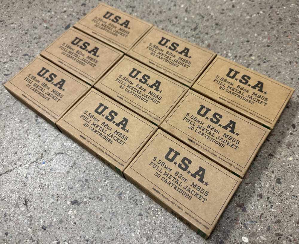 WInchester M855 5.56 62GR FMJ 180RDS SGM855KW 556 180 Rounds USA-img-0