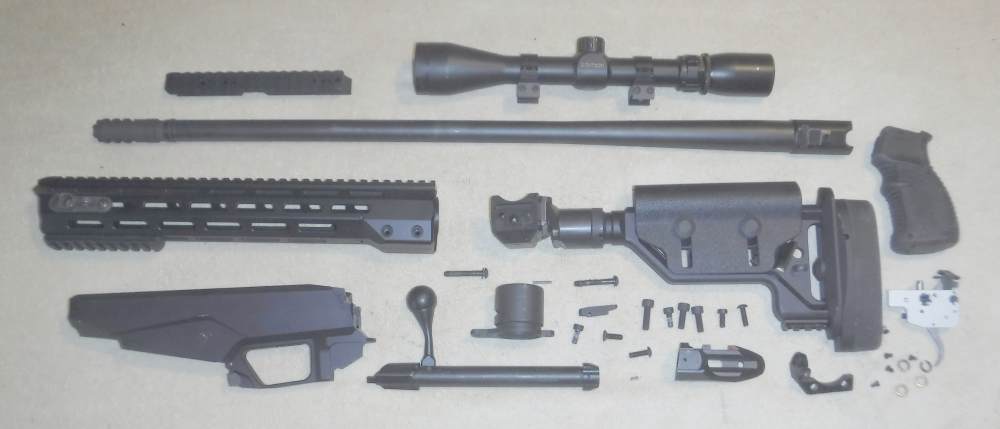 TIKKA MODEL T3X  TACTICAL .308 RIFLE REBUILD PARTS SET W/ SCOPE.  EXC.!!-img-0
