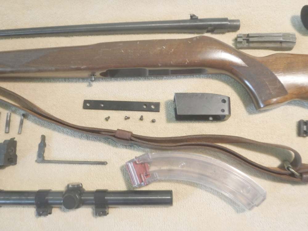 RUGER 10-22 .22 RIFLE REBUILD PARTS SET.  W/SCOPES.  VG!-img-1