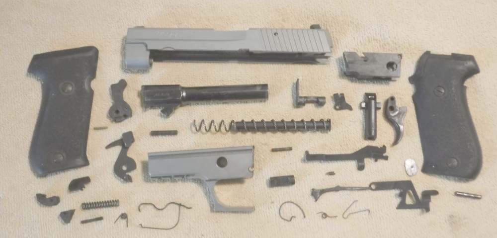 SIG SAUER P220ST .45ACP PISTOL REBUILD PARTS SET.  STAINLESS & VG+!-img-1