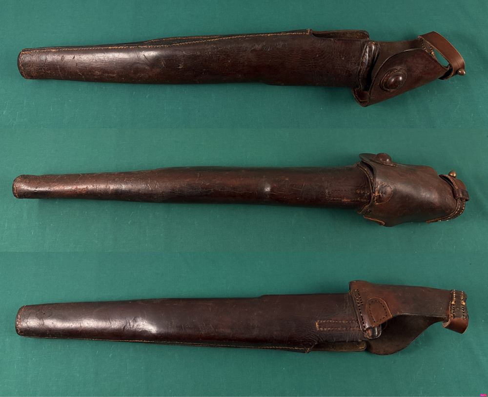 1891 ARGENTINE CARBINE LEATHER SCABBARD unique 1 of a kind-img-0