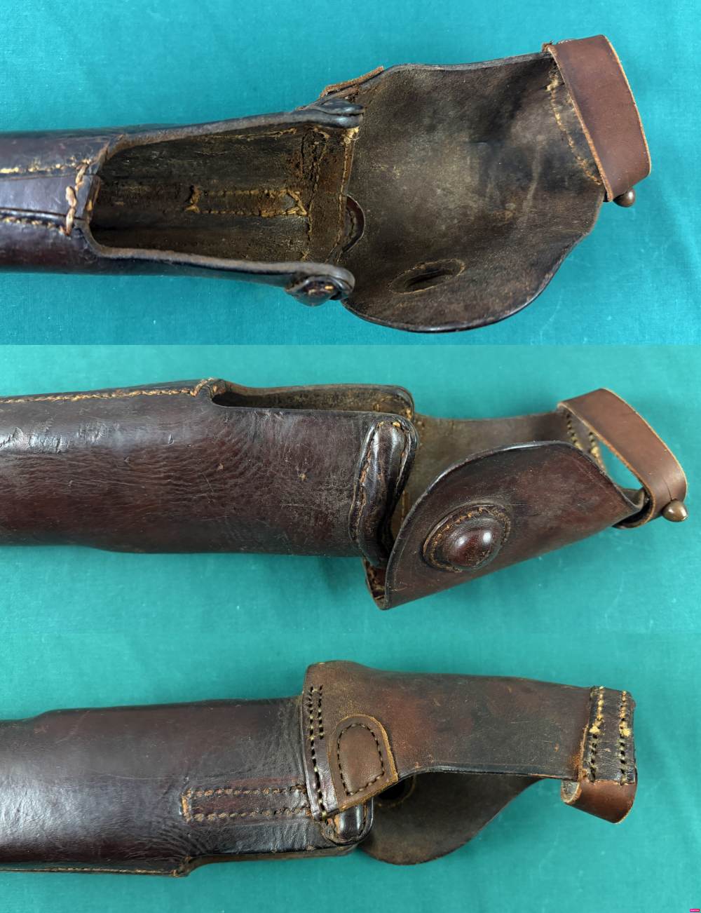1891 ARGENTINE CARBINE LEATHER SCABBARD unique 1 of a kind-img-2