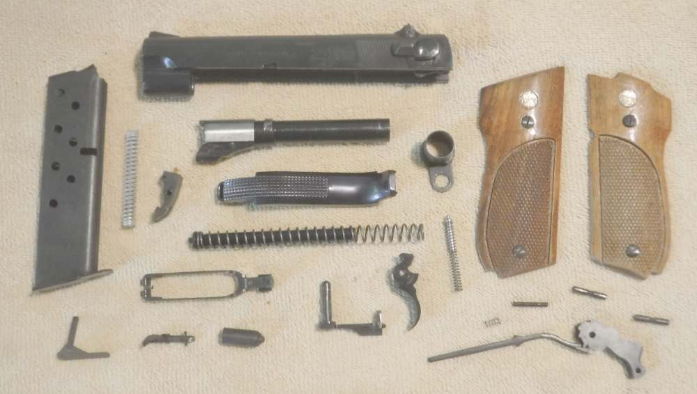 SMITH & WESSON MODEL 39 9MM PISTOL REBUILD PARTS SET.  VG+!-img-0