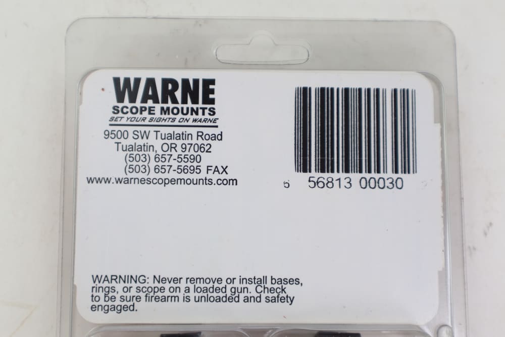 New Old Stock Warne Maxima Quick Detach Scope Rings 1" High Matte Finish-img-4