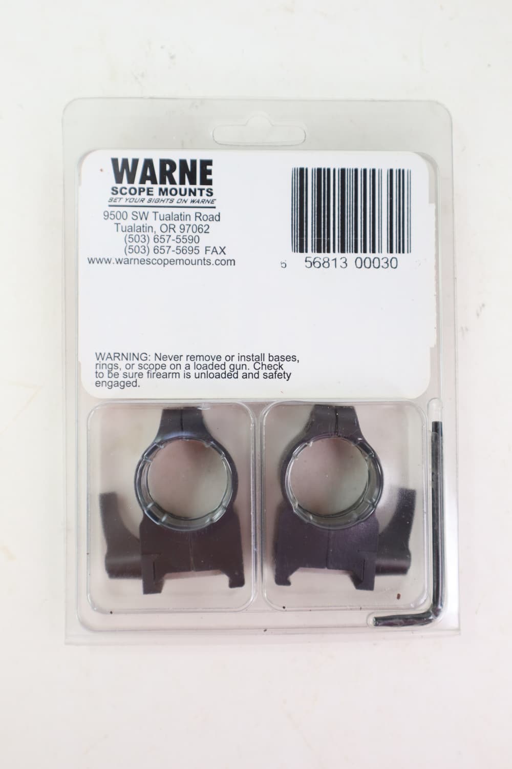 New Old Stock Warne Maxima Quick Detach Scope Rings 1" High Matte Finish-img-3