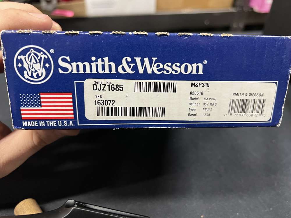 Smith and Wesson 340 M&P Double action revolver 357 mag 1.875” NOS S&W-img-1