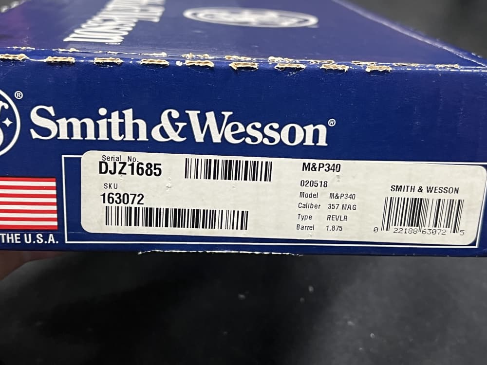 Smith and Wesson 340 M&P Double action revolver 357 mag 1.875” NOS S&W-img-15