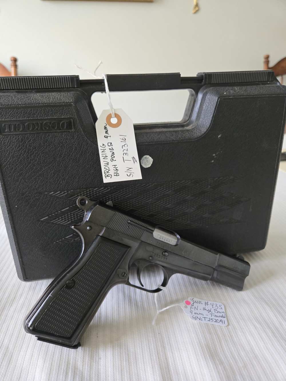 Belgium-made BROWNING Hi Power T-Model 9mm Polish Blue Ring Hammer 99%-TOP!-img-23