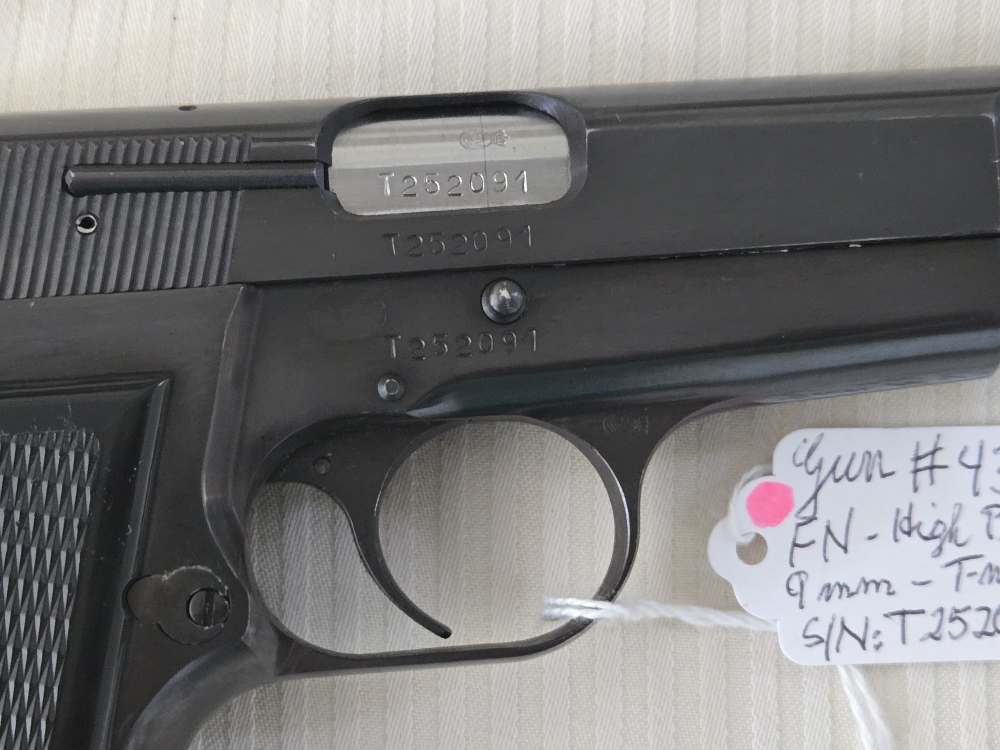 Belgium-made BROWNING Hi Power T-Model 9mm Polish Blue Ring Hammer 99%-TOP!-img-11