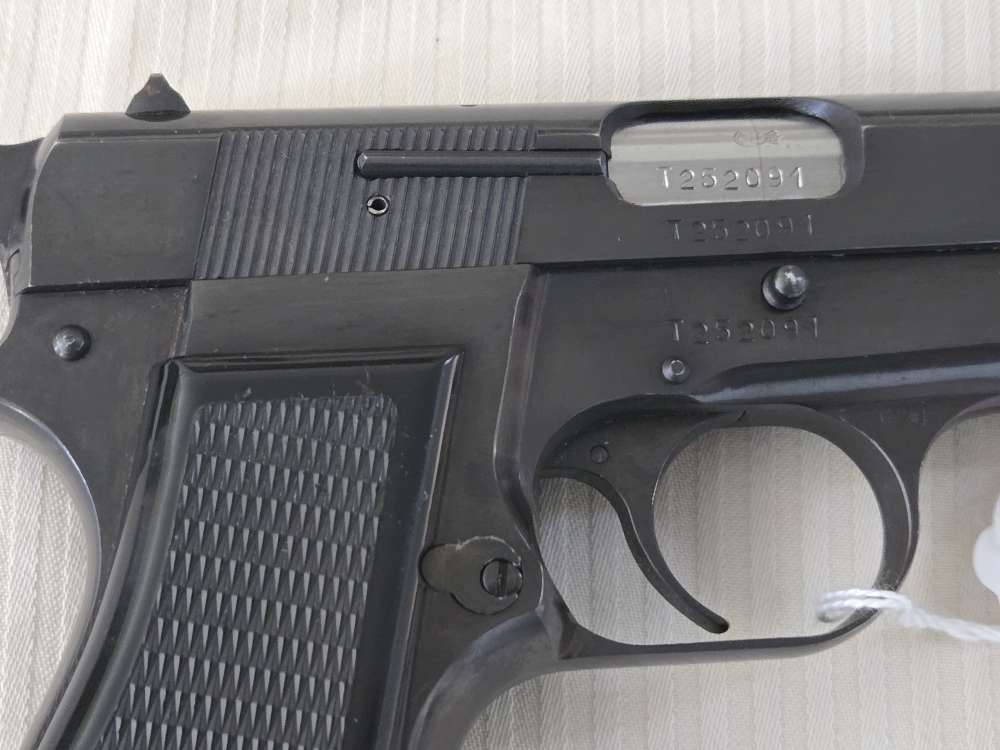 Belgium-made BROWNING Hi Power T-Model 9mm Polish Blue Ring Hammer 99%-TOP!-img-19