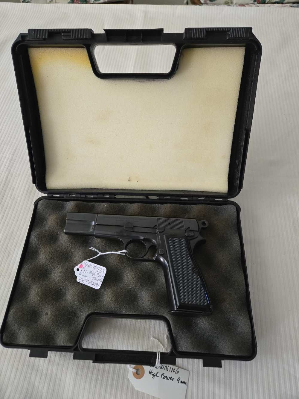 Belgium-made BROWNING Hi Power T-Model 9mm Polish Blue Ring Hammer 99%-TOP!-img-1