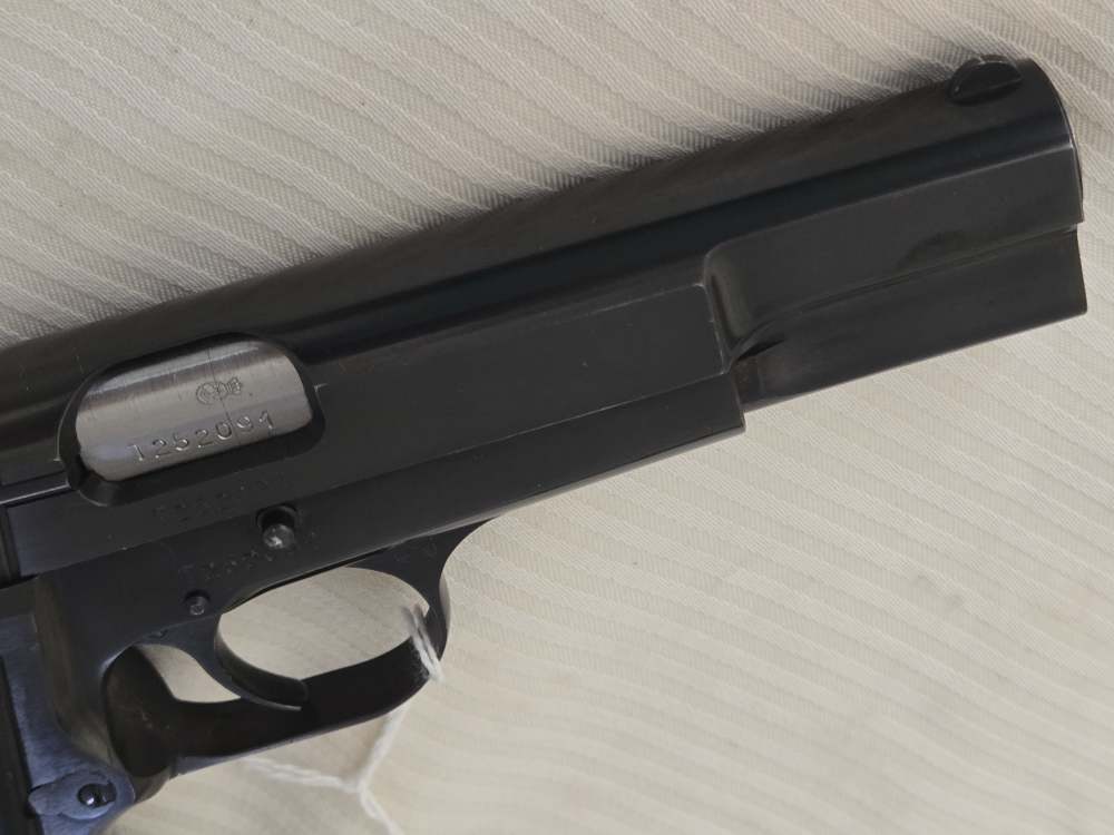 Belgium-made BROWNING Hi Power T-Model 9mm Polish Blue Ring Hammer 99%-TOP!-img-21