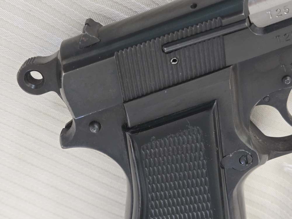 Belgium-made BROWNING Hi Power T-Model 9mm Polish Blue Ring Hammer 99%-TOP!-img-20