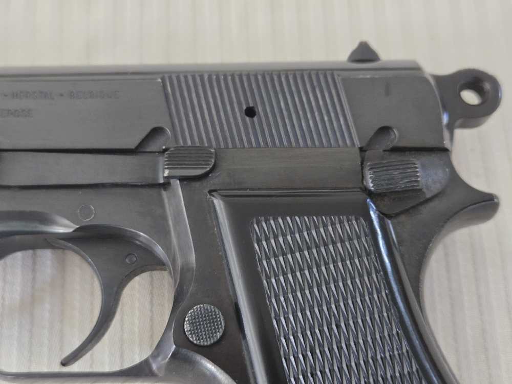Belgium-made BROWNING Hi Power T-Model 9mm Polish Blue Ring Hammer 99%-TOP!-img-16
