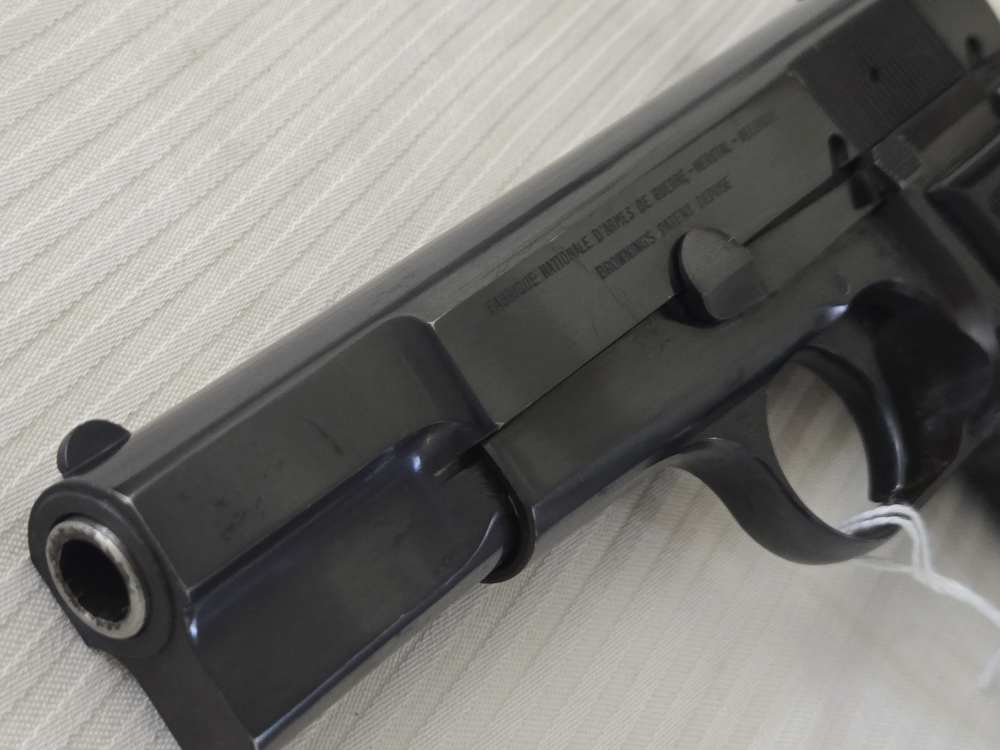 Belgium-made BROWNING Hi Power T-Model 9mm Polish Blue Ring Hammer 99%-TOP!-img-18