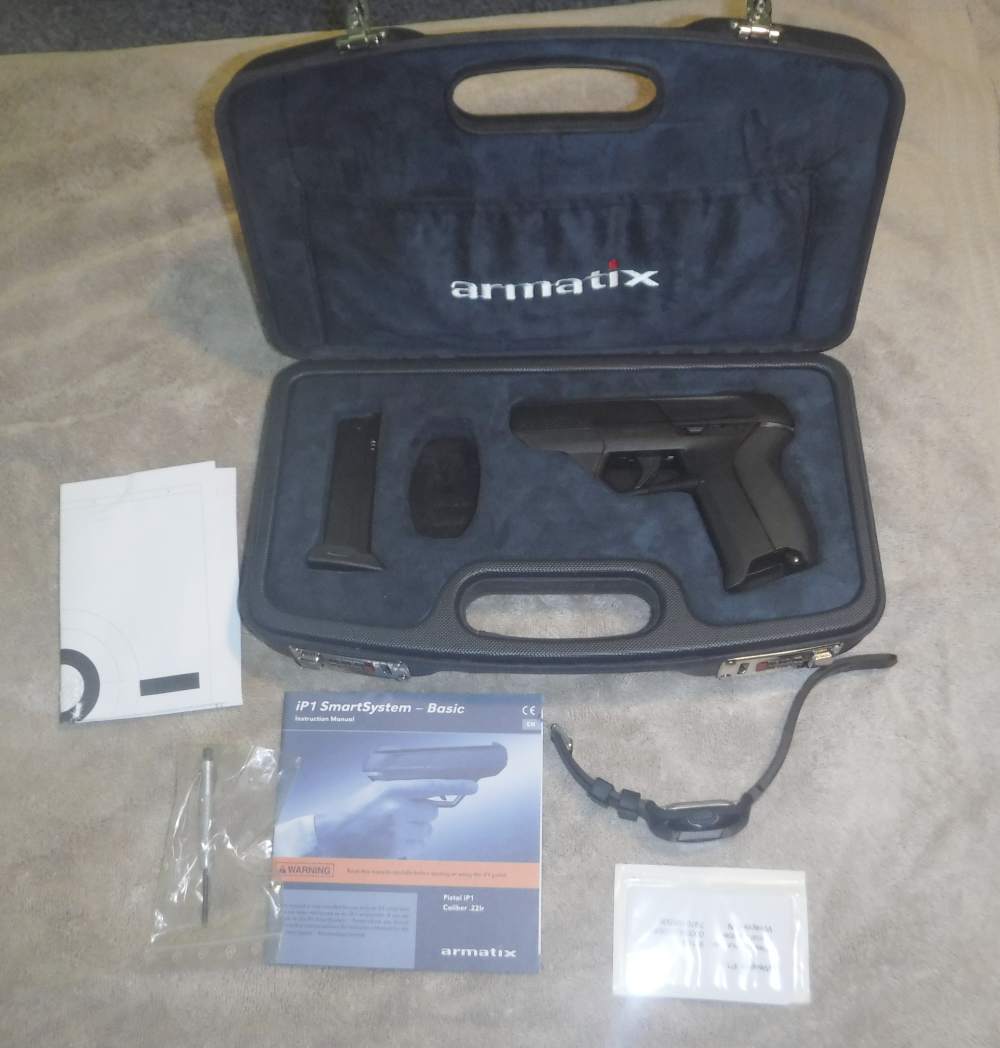 RARE ARMATIX IP1 "SMART GUN" .22 PISTOL.  BRAND NEW W/ ACCESS.  EXC!-img-0