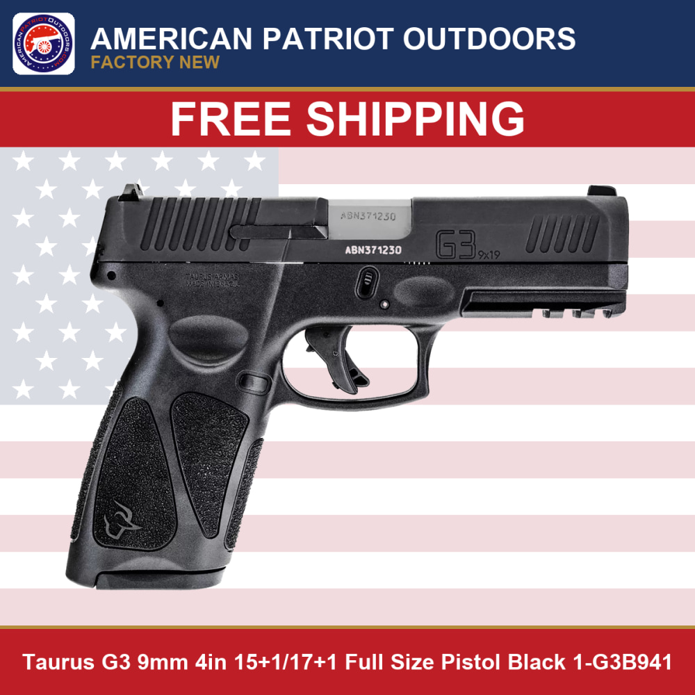 Taurus G3 9mm 4in 15+1/17+1 Full Size Pistol Black 1-G3B941-img-0