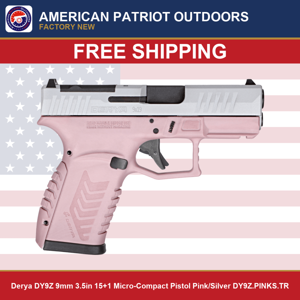Derya DY9Z 9mm 3.5in 15+1 Micro-Compact Pistol Pink/Silver DY9Z.PINKS.TR-img-0